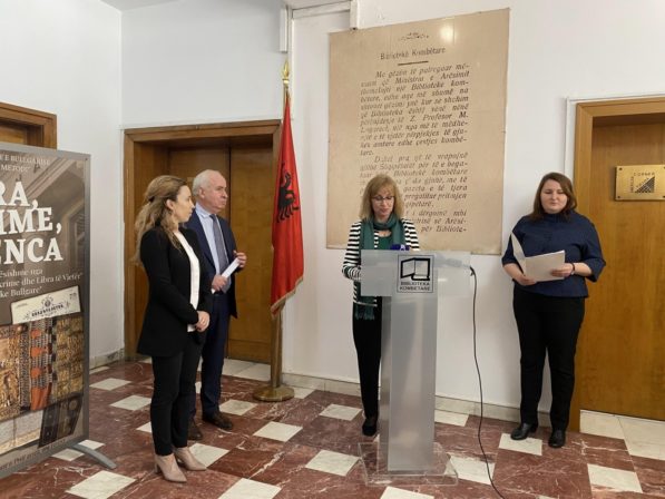 Mrs. Meri Kumbe, Deputy Minister of Culture of Albania, Mr. Piro Misha, Director of the National Library of Albania, Associate professor Krasimira Aleksandrova, Director of the National Library st. St. Cyril and Methodius and Translator